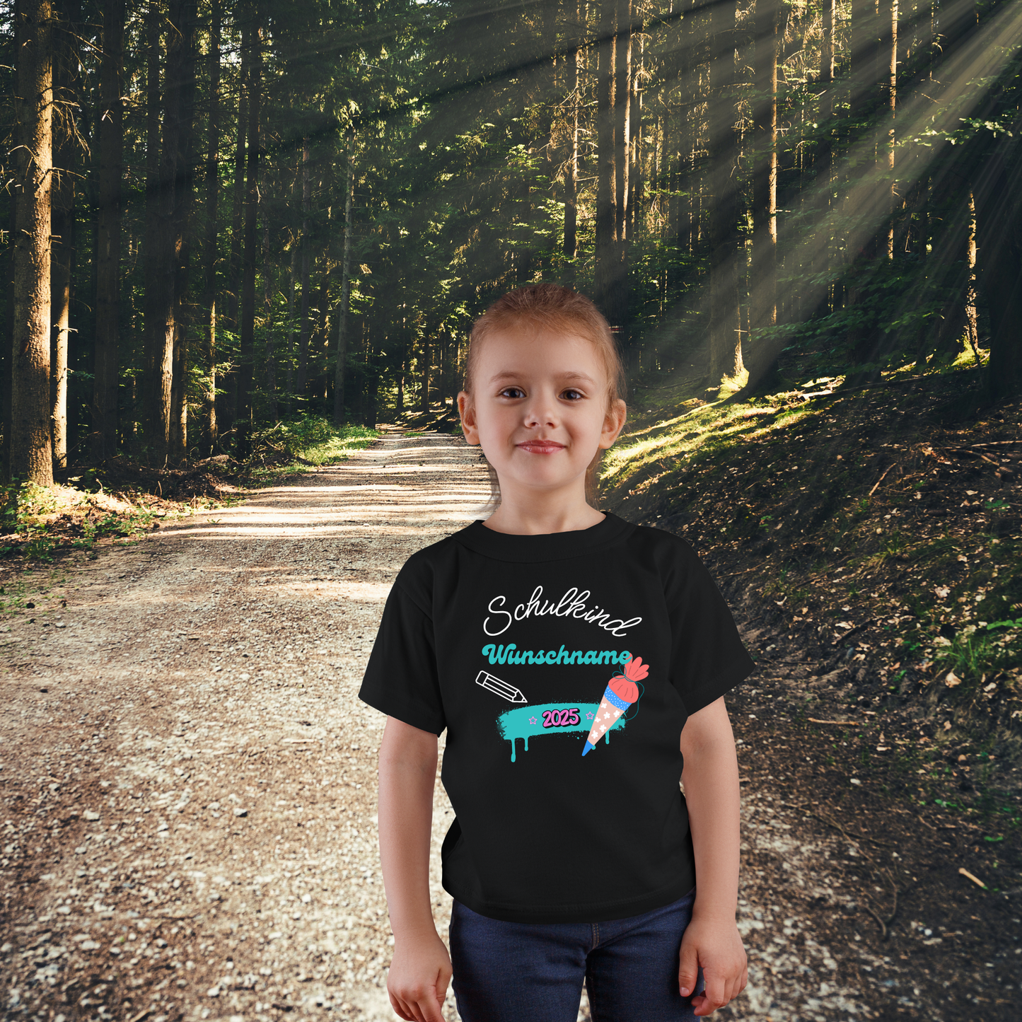 T-Shirt Kids zur Einschulung 2025 mit Wunschname