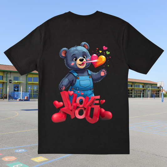 T-Shirt Kids mit Motiv Bär und Spruch I LOVE YOU